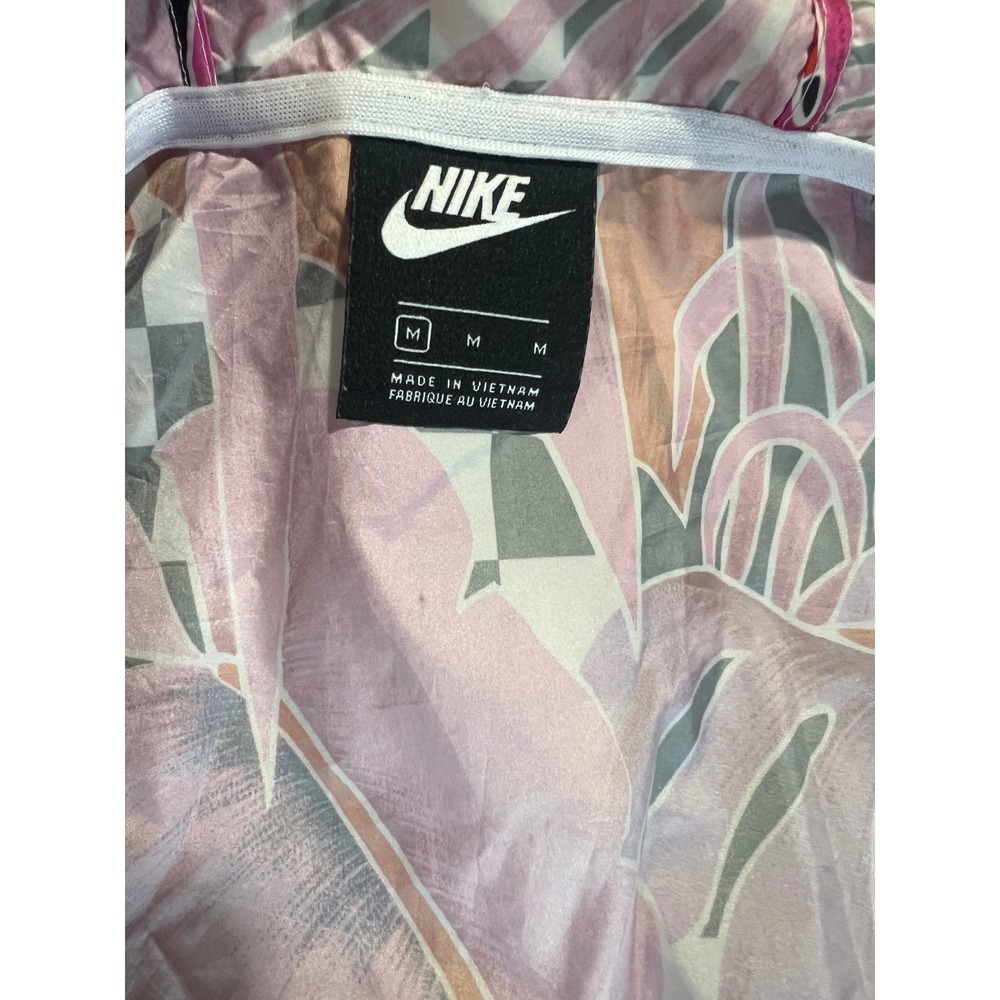Nike Womens Windrunner Jacket Floral Tropical Print Cropped Windbreaker Multi M - Picture 6 of 9